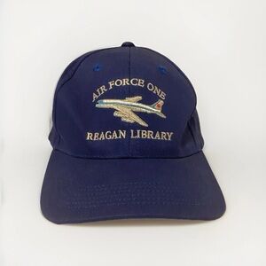 Air Force One Ronald Reagan Library Navy Cap adjustable nwot